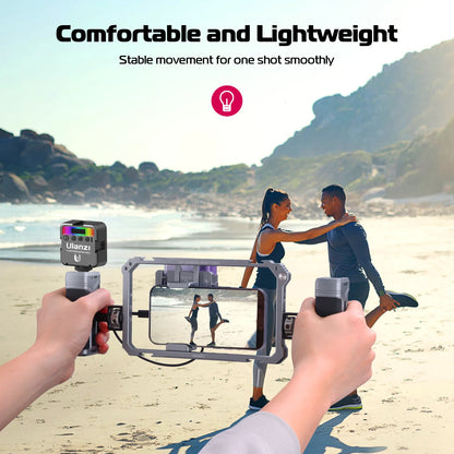Phone Video Rig Cage with Dual Handles Stabilizer