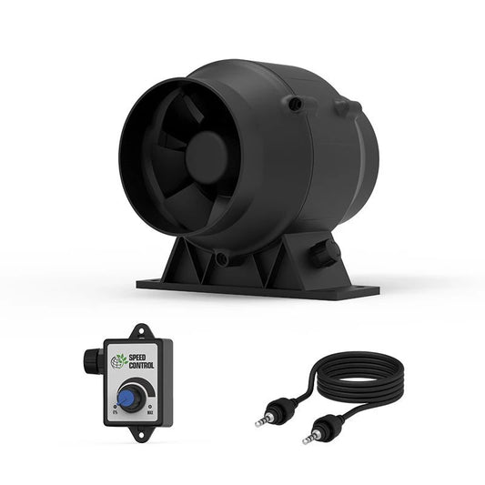 220V Black Exhaust Duct Fan 4 Inch with Adjustable Speed
