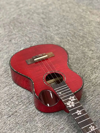 Tenor Acoustic Ukulele with Solid Flame Maple Body