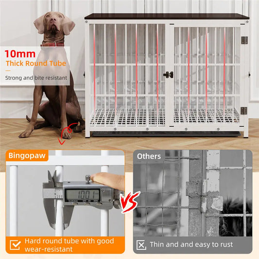 Medium Heavy Duty Dog Crate with 3 Doors