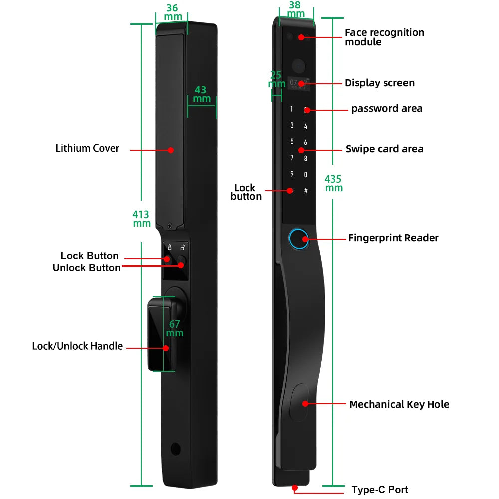 WiFi Digital Lock with Video Call Unlock Feature
