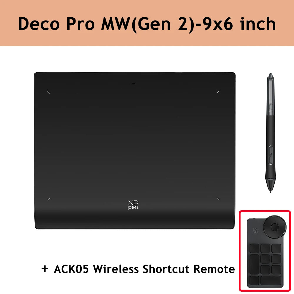 Wireless Graphics Tablet with 16K Pressure Stylus
