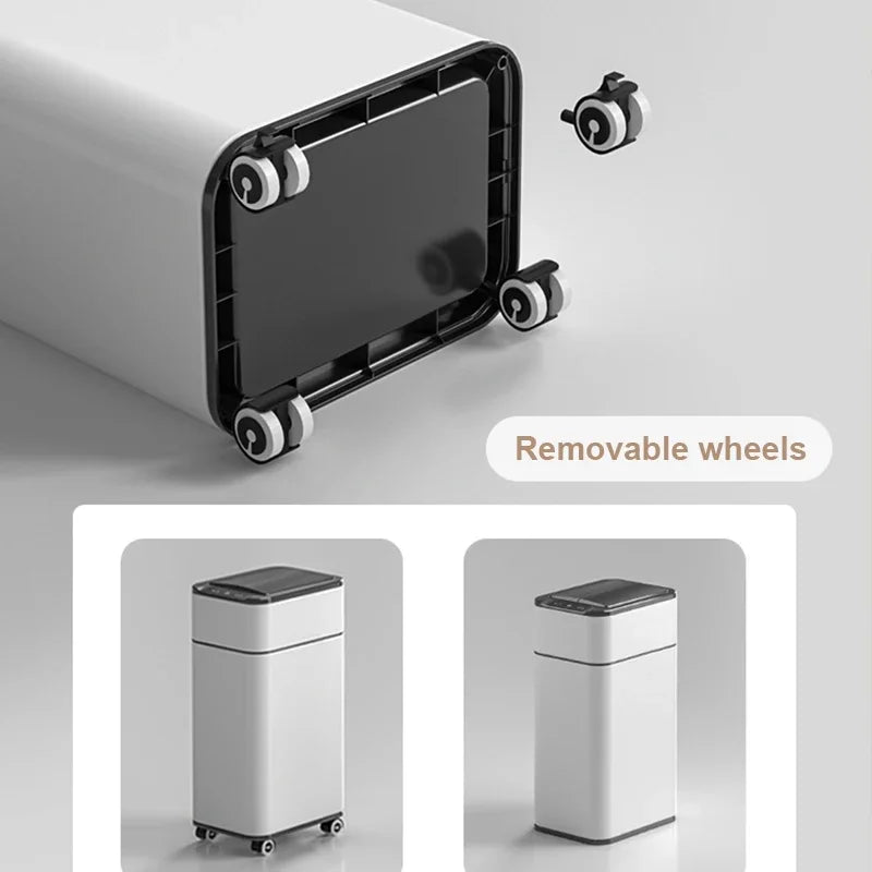 Silver 15L Stainless Steel Touchless Kitchen Bin with Motion Sensor