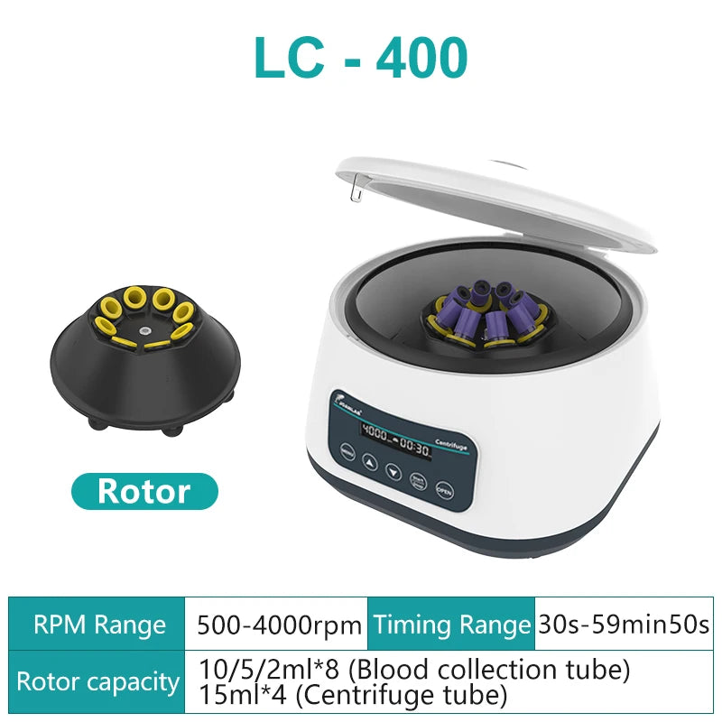 Laboratory PRP Centrifuge Machine 2/5/10/15ml Tubes