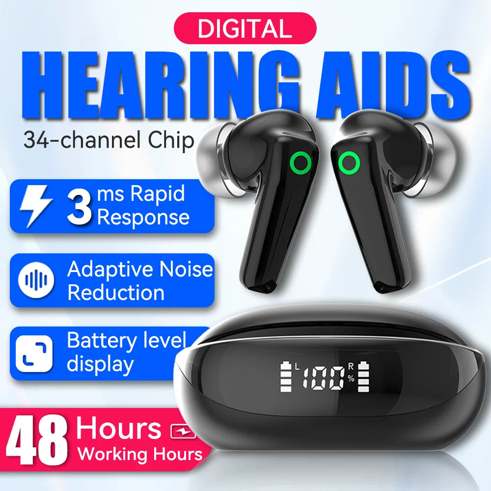 Upgraded Rechargeable Bluetooth Hearing Aids with Smart App Control