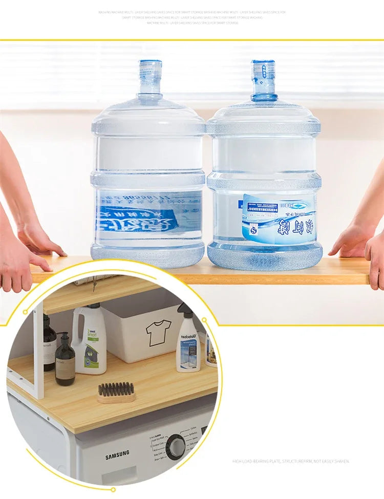 140cm Bathroom Storage Rack White Floor Stand