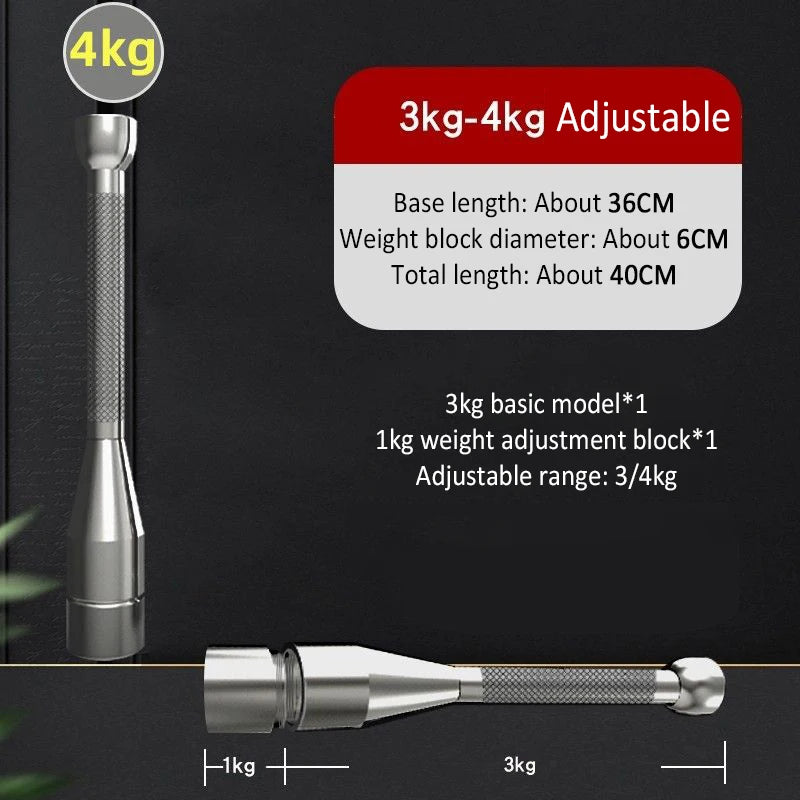 3-4kg Adjustable Weighted Clubbell Arm Strength Trainer