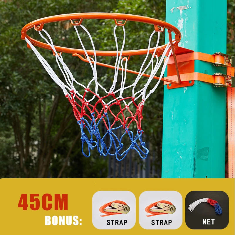 45cm Indoor Outdoor Basketball Hoop with Net Orange