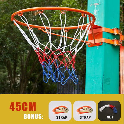 45cm Indoor Outdoor Basketball Hoop with Net Orange
