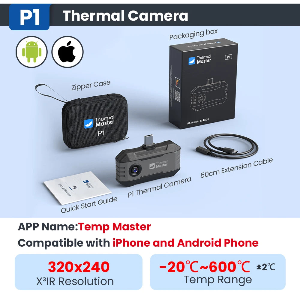 P1 Infrared Thermal Camera 320×240 High Temp Detection