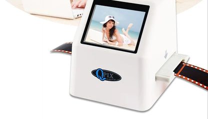 White Portable Film Scanner 16GB SD Card LCD Display