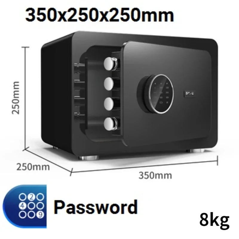 Compact 25cm Steel Safe with Electronic Password Lock