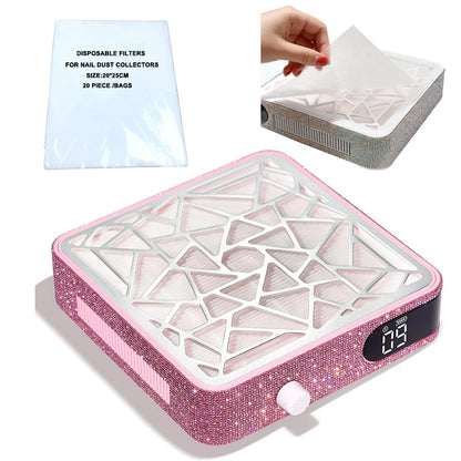 48W Powerful Nail Dust Collector for Acrylic Gel Polish
