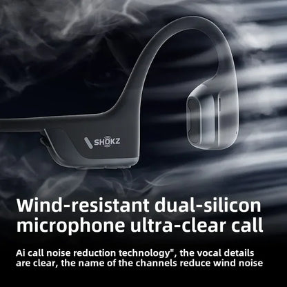 Bluetooth Bone Conduction Headphones for Running and Cycling Black