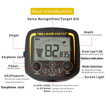 Professional Metal Detector Control Box for Treasure Hunting