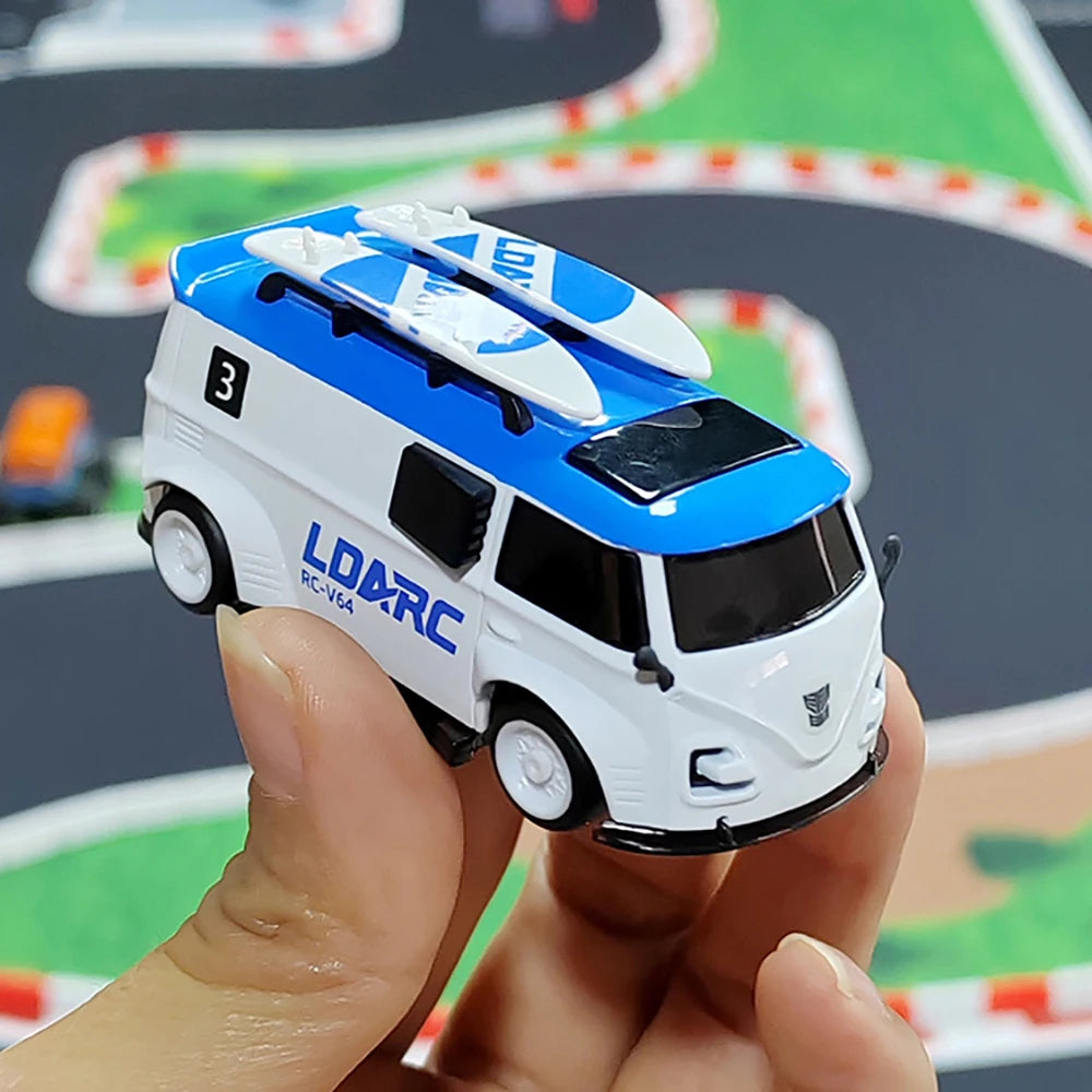 Portable Mini RC Bus Car 2.4GHz Remote Control Blue