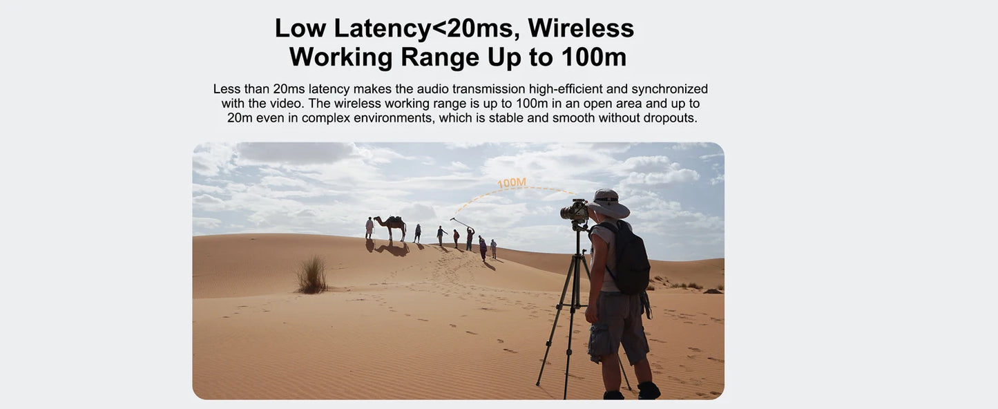 2.4G Wireless Shotgun Microphone for Camera and Type C Devices