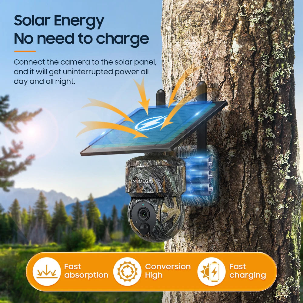 5MP Solar Security Camera WiFi Outdoor PIR Night Vision
