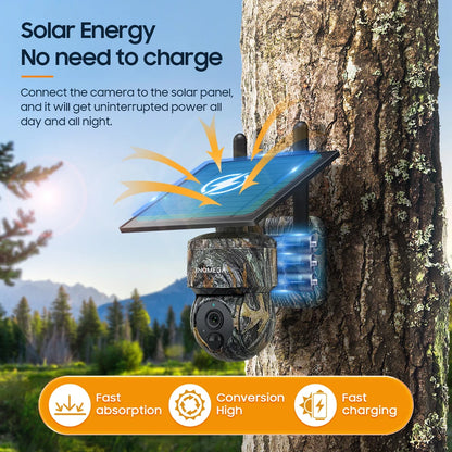 5MP Solar Security Camera WiFi Outdoor PIR Night Vision