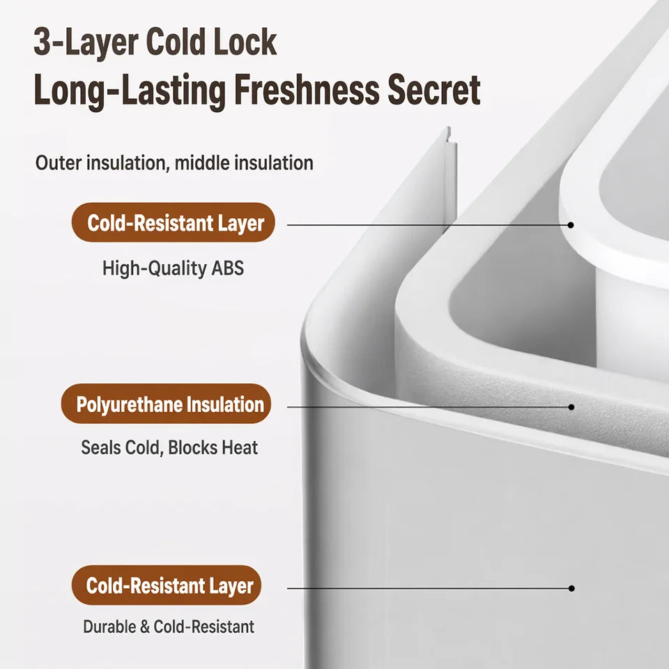 4L Mini Car Fridge Freezer for Car and Home Use