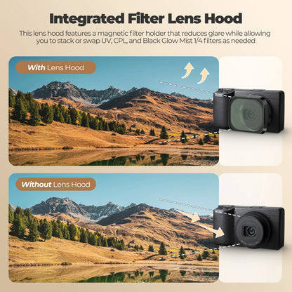 Ricoh GR IV Lens Hood with Magnetic Stackable Filters