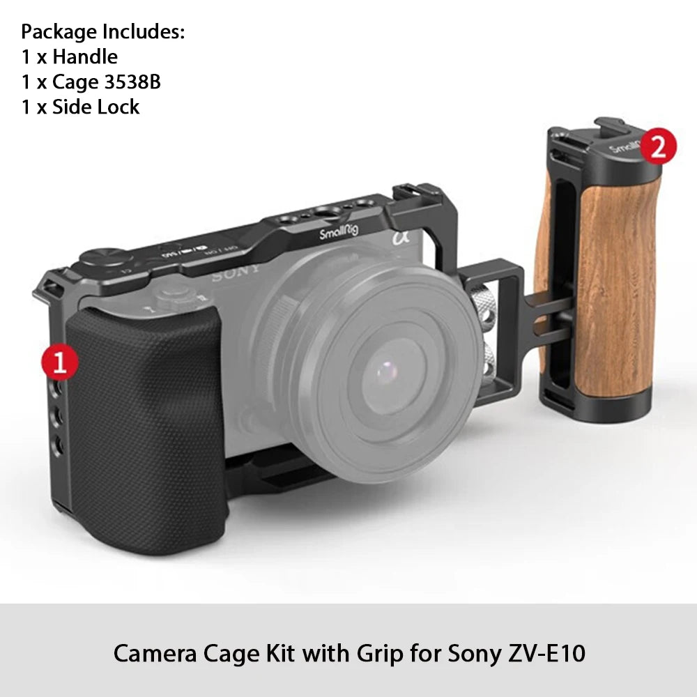 Vlogger Camera Cage Kit with Handle for Sony ZV-E10