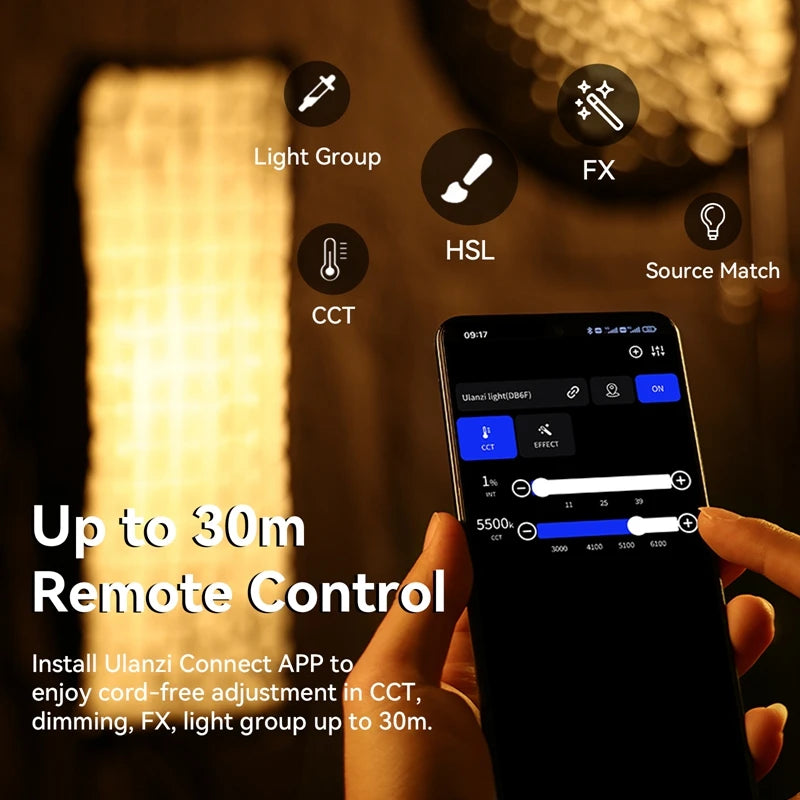 Rechargeable 200W Bi Color Video Light for Streaming
