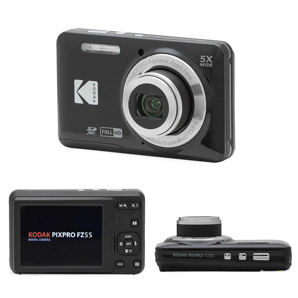 Portable 16MP Digital Camera 28mm Wide Angle Black