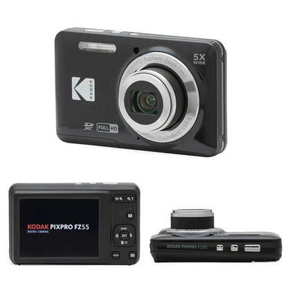 Portable 16MP Digital Camera 28mm Wide Angle Black