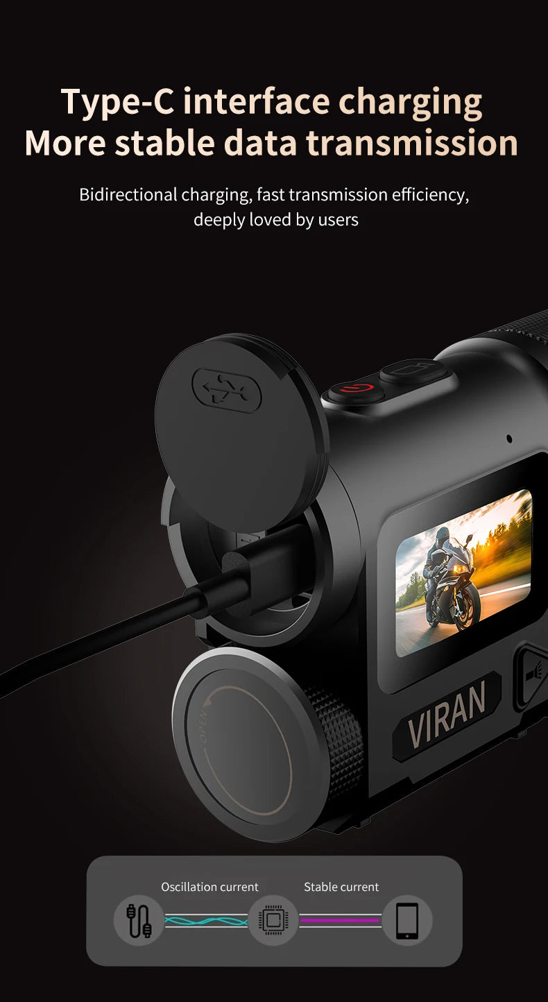 Waterproof 5K Action Camera for Bike and Helmet 32GB