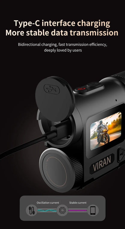 Waterproof 5K Action Camera for Bike and Helmet 32GB