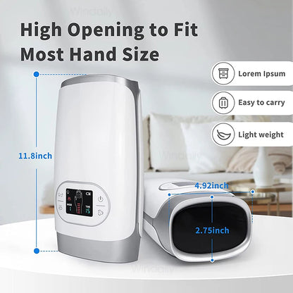 Portable Hand and Finger Massage Device with Heat