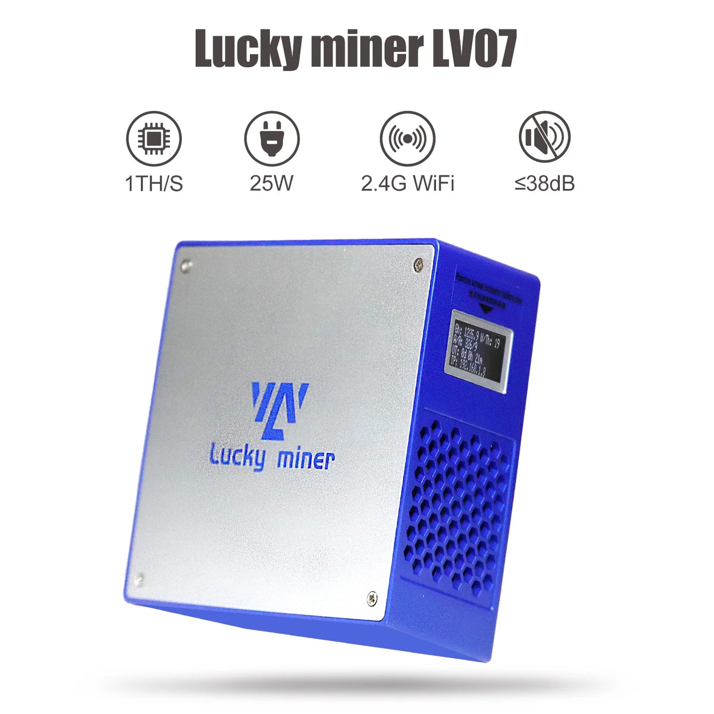 1TH/s Bitcoin Miner 25W Low Power SHA-256 ASIC WiFi
