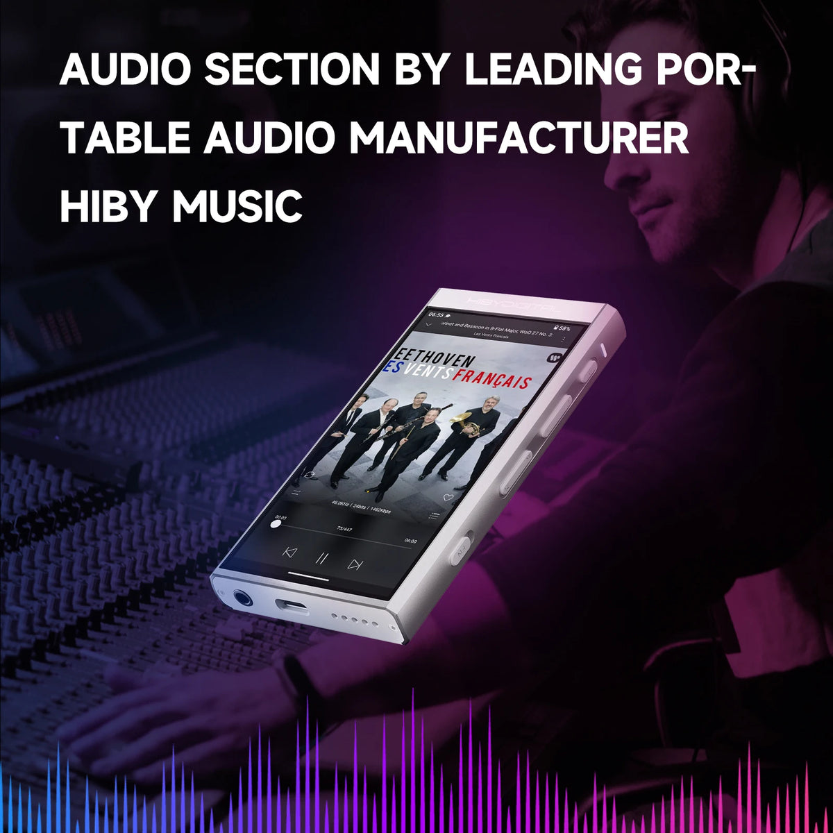 HiFi Android 13 Music Player 32GB DSD256 WiFi Bluetooth