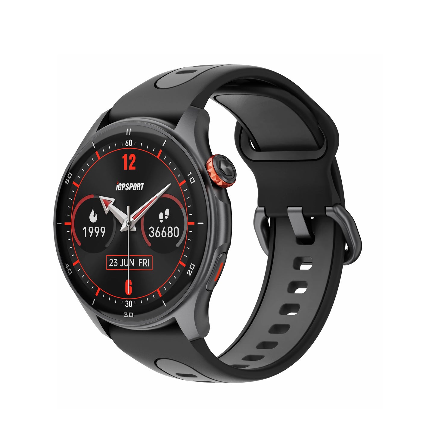 Black Classic Running Watch with Blood Oxygen and Bluetooth Call