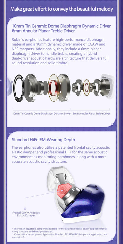 Hybrid ANC Wireless Earphones with Dynamic and Planar Drivers
