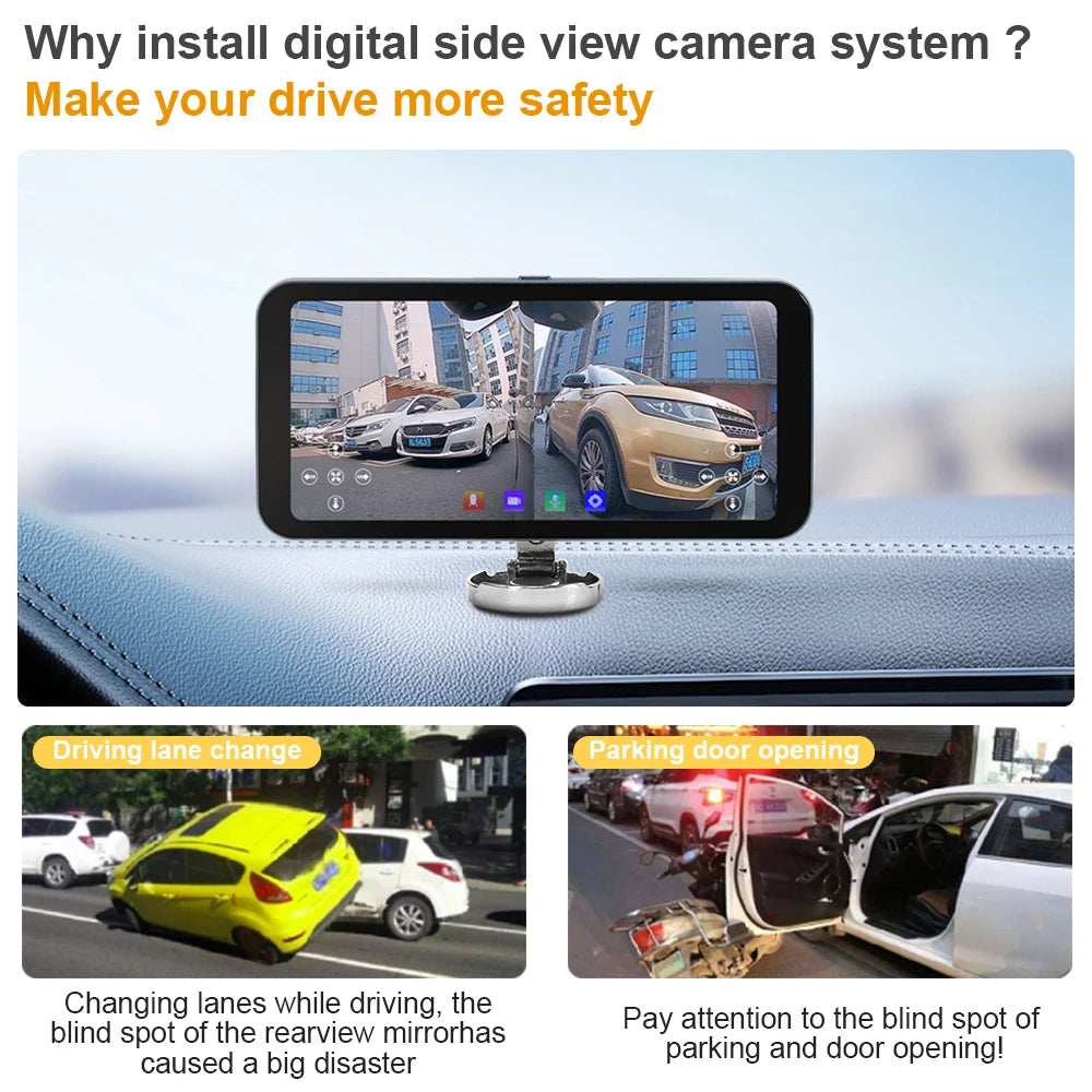Dual Lens Car Camera System 6.25 Touch Screen