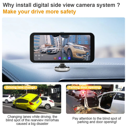 Dual Lens Car Camera System 6.25 Touch Screen