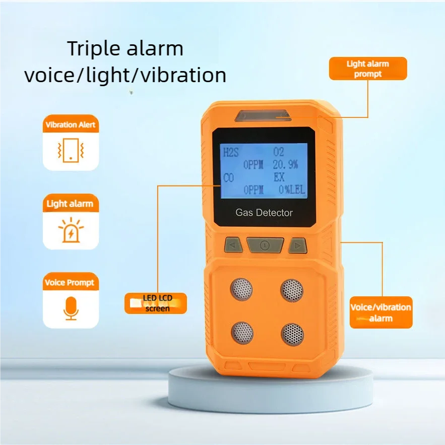 Compact 4-in-1 Gas Analyzer for Toxic & Combustible Gases