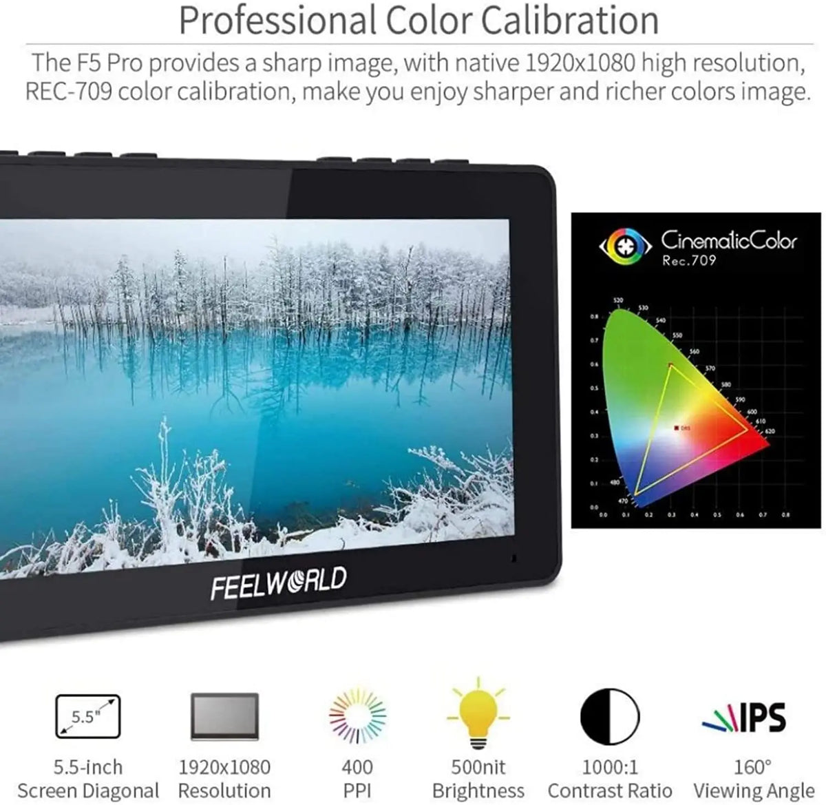 6 Inch 4K Touchscreen Camera Field Monitor