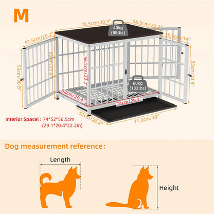 Extra Large Pet Cage with Tray White