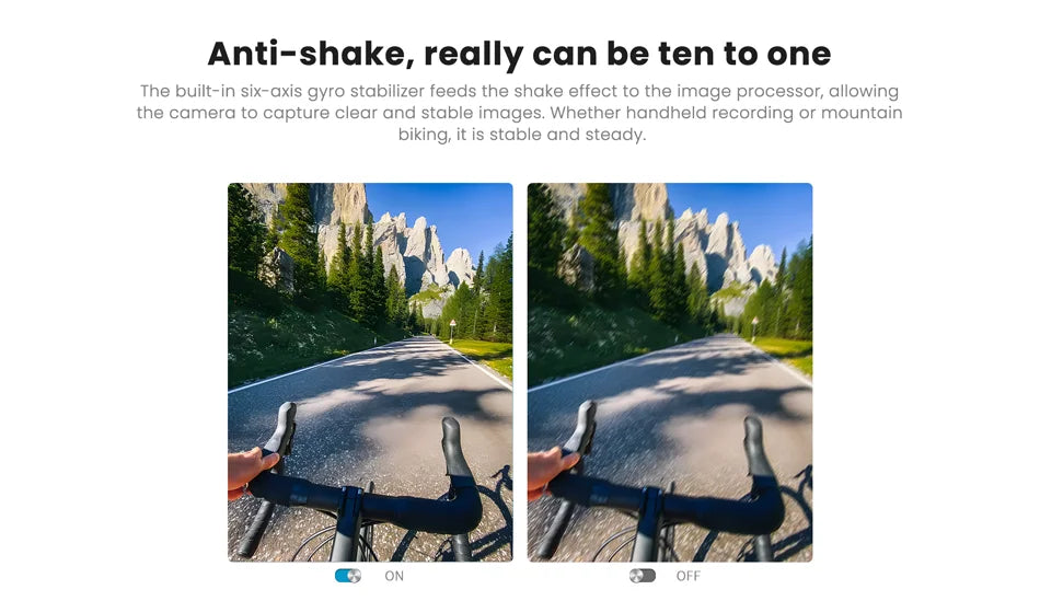 Compact 4K Pocket Cam with 6-Axis Gyro Stabilizer