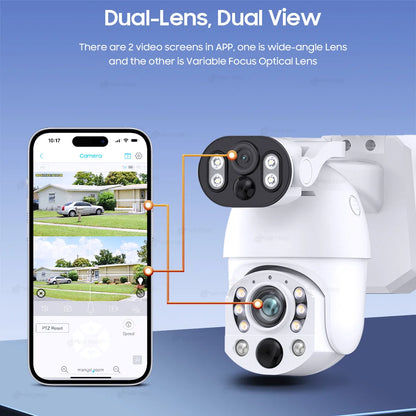 10MP 4G WiFi Solar Security Camera 128GB