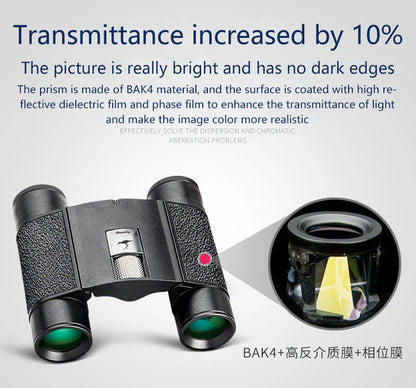 8x20 ED Binoculars Waterproof BAK4 Prism Compact