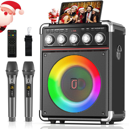 Portable Bluetooth Karaoke Speaker with Mic for Adults and Kids