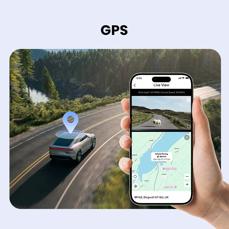 Z50 Pro Dual Dash Cam GPS Parking Monitor