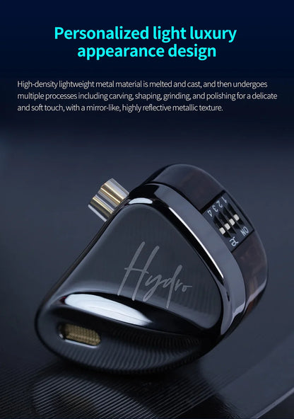 Hydro Blue HiFi In Ear Wired Earphones with Hybrid Drivers