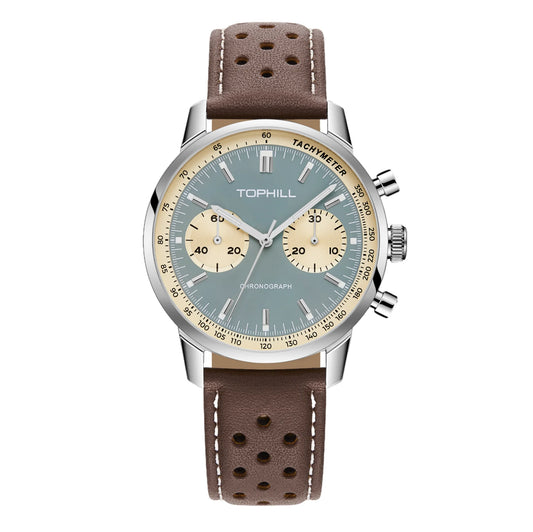Chronograph Pilot Watch Olive Green Sapphire Crystal