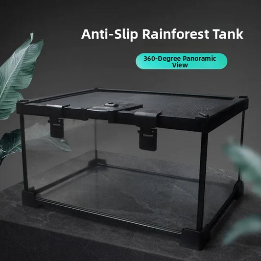 Glass Reptile Terrarium Tank with Front Door 50×30×25cm
