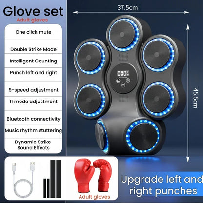 USB Rechargeable Music Boxing Wall Target with Gloves